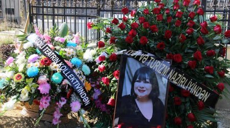 Musiqili Teatrın aktrisası dəfn olundu - FOTOLAR