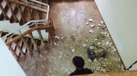 Bakıda universitetin tavanı çökdü