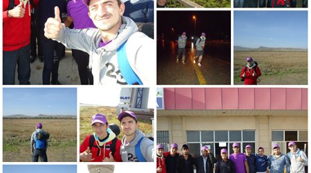 Young marathoners run from Azerbaijan’s northern border to southern border
