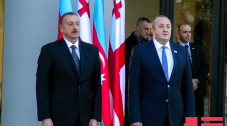 Gürcüstanda İlham Əliyevin rəsmi qarşılanma mərasimi keçirildi - Fotolar+Video