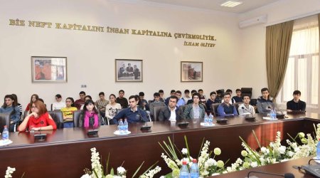 Bakı Ali Neft Məktəbində “Tələbə Həftəsi” çərçivəsində görüş