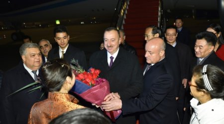 Azərbaycan prezidentinin Çinə dövlət səfəri başladı