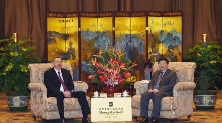 İlham Əliyev Şaansi vilayətinin qubernatoru ilə görüşdü - Fotolar