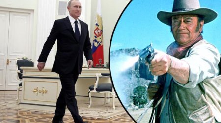 'Gunslinger' Vladimir Putin walks like he rules the Wild West