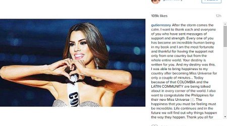 Miss Colombia breaks her silence after being wrongly named the winner