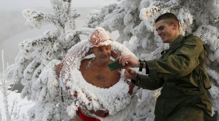 In pictures: Taking the plunge at -30C