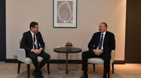 ​İlham Əliyev Davosda “Lazard Avropa” şirkətinin vitse-prezidenti ilə görüşüb