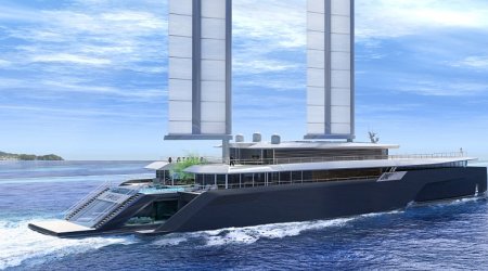 Gone with the wind: Hybrid superyacht