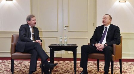 Prezident Avropa İttifaqının komissarı ilə danışıqlarda - FOTOLAR