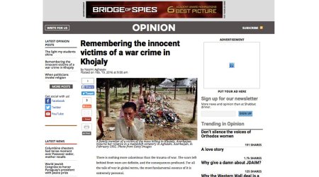 Xocalı həqiqətləri ABŞ mətbuatında