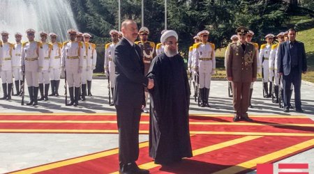 Tehranda Azərbaycan prezidentinin rəsmi qarşılanma mərasimi oldu
