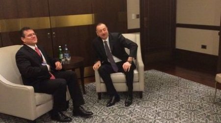 İlham Əliyev Şevçoviçlə görüşdü