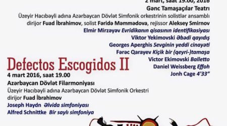 “Seçmə qüsurlar” musiqili tamaşası nümayiş etdiriləcək