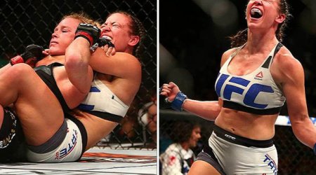 Miesha Tate CHOKES Holly Holm unconscious for UFC crown