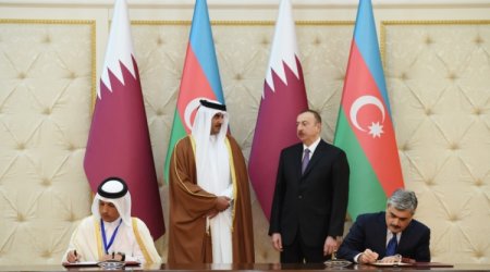 Azərbaycan-Qətər sənədlərinin imzalanması mərasimi oldu