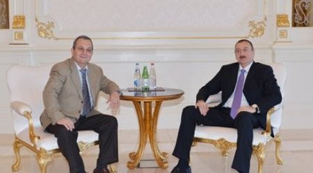 Azərbaycan prezidenti Ehud Barakı qəbul etdi