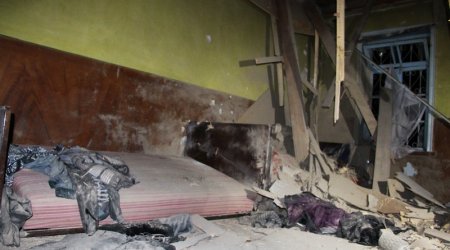 Tərtərdə erməni mərmisinin dağıtdığı fərdi yaşayış evindən - FOTOLAR