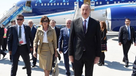  Ilham Aliyev arrived in Istanbul on a working visit