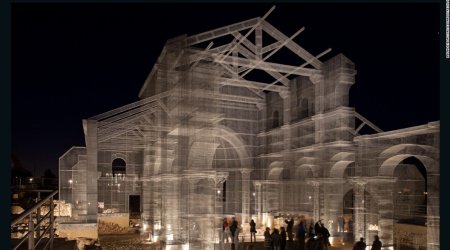 Artist Edoardo Tresoldi creates a phantom church in Italy's Puglia