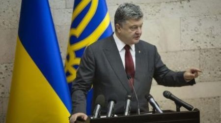 Prezident Poroşenko: “Ukraynanın suverenliyi təhlükə altındadır”