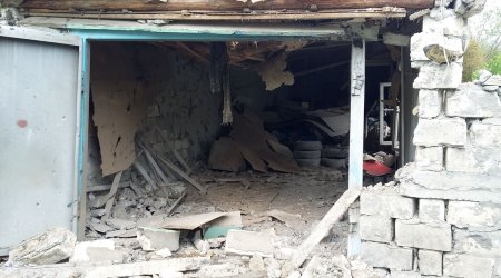 30 houses destroyed in  Aghdam by Armenian artillery fire