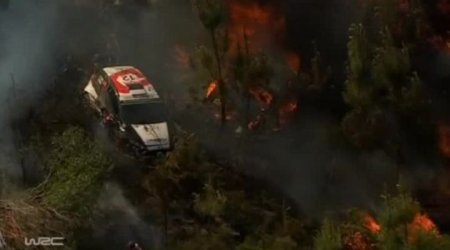 Авария на чемпионате мира по ралли