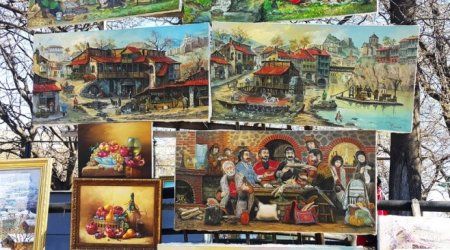 Gürcüstanın gözəlliyi gürcü ustalarının kətanlarında - FOTO