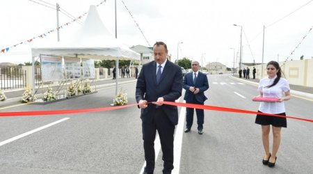 Prezident Nardaranda iki küçənin açılışında iştirak etdi