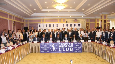 Vergilər Nazirliyi və Caspian European Club birgə biznes-forum keçirdi - FOTOLAR