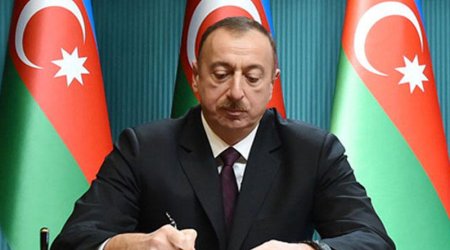 Президент АР Ильхам Алиев в понедельник подписал распоряжение