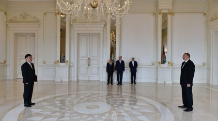 İlham Əliyev Çinin yeni səfrinin etimadnaməsini qəbul edib