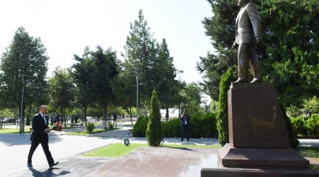 İlham Əliyev Qəbələ rayonunda səfərdədir