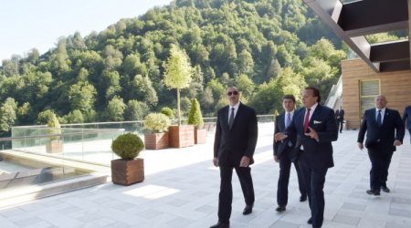 İlham Əlyev Qafqaz Tufandağ Mountain Resort” otelinin açılışında iştirak edib