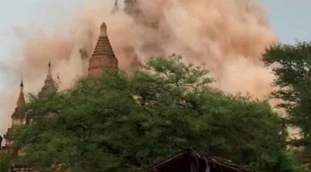 Myanmar earthquake: Images from Bagan historic sites