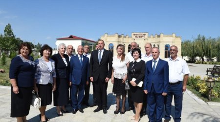 İlham Əliyev Yalama kəndindəki Heydər Əliyev adına parkda yaradılan şəraitlə tanış olub