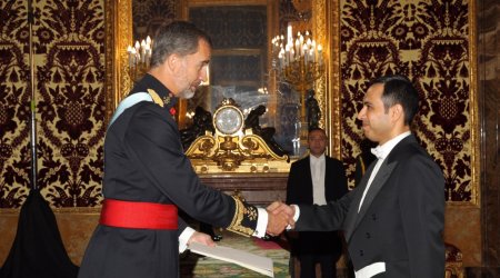 Abel Məhərrəmovun oğlu kralın qəbulunda - FOTOLAR