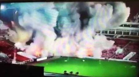 Əfsanəvi stadion PARTLADILDI - VİDEO