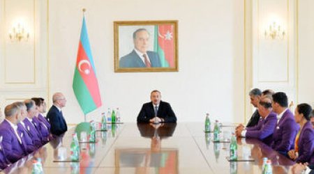 President Ilham Aliyev meets Azerbaijani Paralympians