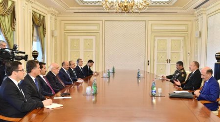 İlham Əliyev türkiyəli nazirləri qəbul etdi