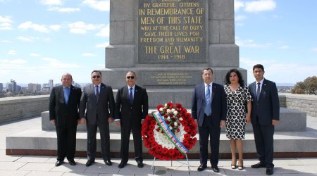 Asim Mollazade delivered a speech at the event dedicated to Azerbaijan Independence Day