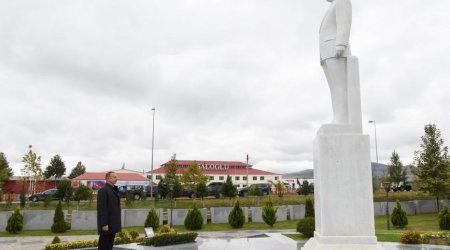 İlham Əliyev Ağstafaya səfər edib