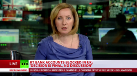 Moscow vows to hit back in row over Russian TV channel's UK accounts