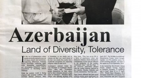 Ethiopian newspaper hails Azerbaijan's tolerance