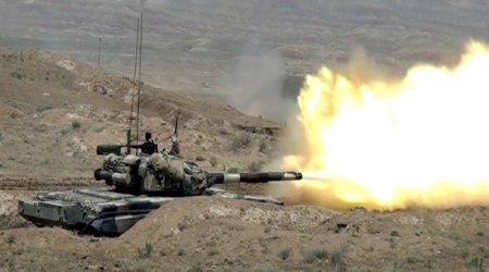 Hərbi təlimlərdə döyüş atışları yerinə yetirilib - FOTOLAR