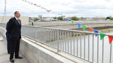 Tərtər çayı üzərində tikilən yeni körpünün açılışı olub - VİDEO