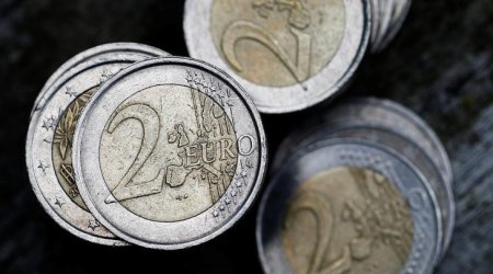 Euro hits near two-year low