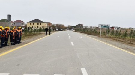 İlham Əliyev iki rayonda yolların açılışında iştirak edib - FOTOLAR