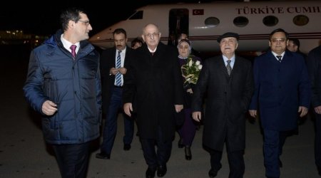 Speaker of Turkish parliament arrives in Azerbaijan