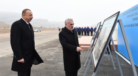 İlham Əliyev SES-in açılışında - FOTOLAR