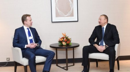 İlham Əliyev Norveçin xarici işlər naziri ilə görüşüb